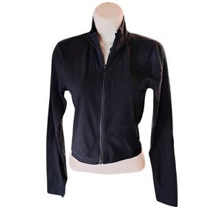 Aritzia TnAction TnaBUTTER Limit Zip Jacket Womens Medium Black Full Zip Short